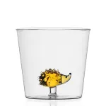 Set of 2 Amber Hedgehog Glasses, Animal Farm, Ichendorf Milano