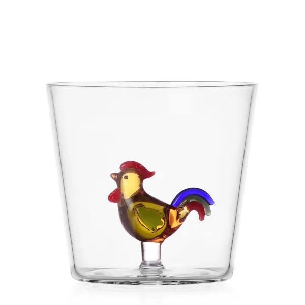Set 2 Bicchieri con Gallo Animal Farm Ichendorf Milano