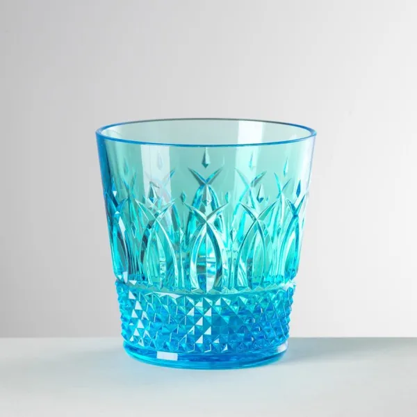 Set 6 bicchieri acqua turchesi in acrilico Italia by Mario Luca Giusti