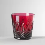 Set of 6 ruby-red acrylic water glasses, made in Italy by Mario Luca Giusti