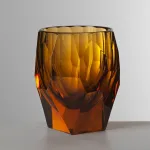 Set of 6 amber-coloured acrylic water glasses, ‘Super Milly’ by Mario Luca Giusti