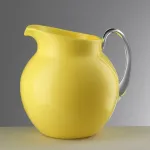 3-litre yellow enamel ‘Palla’ jug in acrylic by Mario Luca Giusti