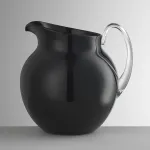 3-litre black enamelled acrylic jug by Mario Luca Giusti