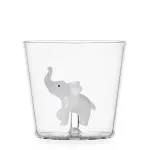 Glass with White Baby Elephant Savannah Ichendorf Milano