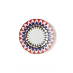 Set of 2 Flora Multicolored Decal Dessert Plates with 24k Gold Details by Bitossi Home