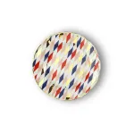 Quadri Set of 2 Multicolored Decal Dessert Plates with Gold Details by Bitossi Home