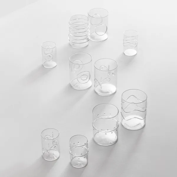 Decò set 6 Bicchieri Tumbler in vetro con Decori Assortiti di Ichendorf