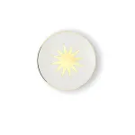 Saetta Set of 2 Multicolored Dessert Plates with Gold Accents by Bitossi Home