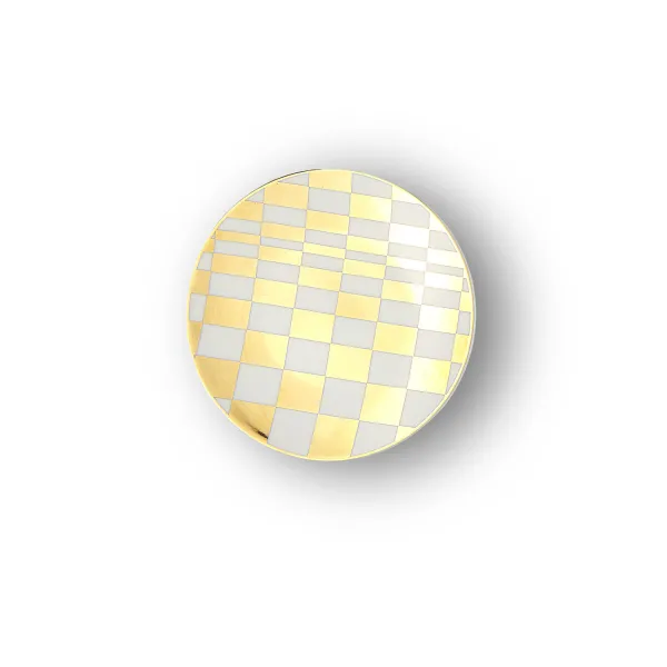 Sibilla Dessert Plate Set of 2, Multicolored with Gold Accents by Bitossi Home
