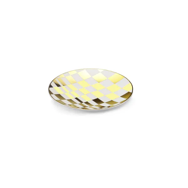 Sibilla Dessert Plate Set of 2, Multicolored with Gold Accents by Bitossi Home