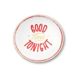 Good Time Tonight 2-Piece Pizza Plate Set with Lettering and Gold Accents, 32 cm, Bitossi Home