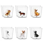 Set of 12 Dog-themed Glasses from the Dogs by Ichendorf Mix3 Collection