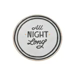 All Night Long Set of 2 Pizza Plates with Lettering and Gold Accents, 32 cm, Bitossi Home
