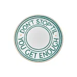 Don't Stop Set of 2 Pizza Plates with Lettering and Gold Accents 32cm Bitossi Home