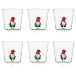Gnomo Set 6 Bicchieri Christmas Tales Tumbler Natale di Ichendorf