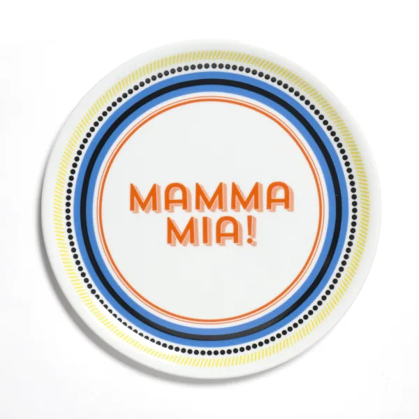 Mamma Mia Piatto Pizza Con Scritta 32cm Bitossi Home