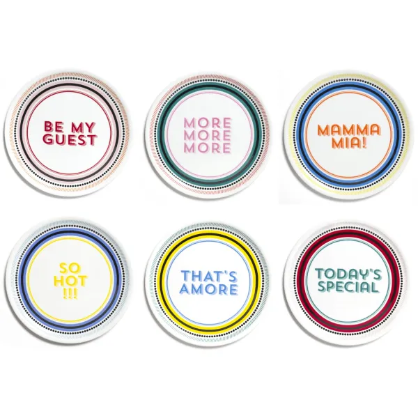 Set 6 Piatti Pizza Serie Guest Mix2 32cm Bitossi Home