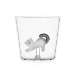 White Cat with Gray Stripes Tabby Cat Tumbler by Ichendorf