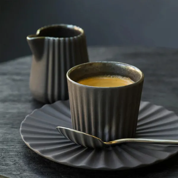 Pekoë Black Ceramic Milk Jug 10cl by Revol