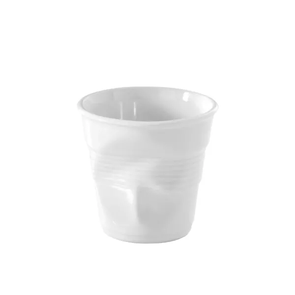 Froissé Espresso Tumbler tazzina schiacciata bianca 8 cl by Revol