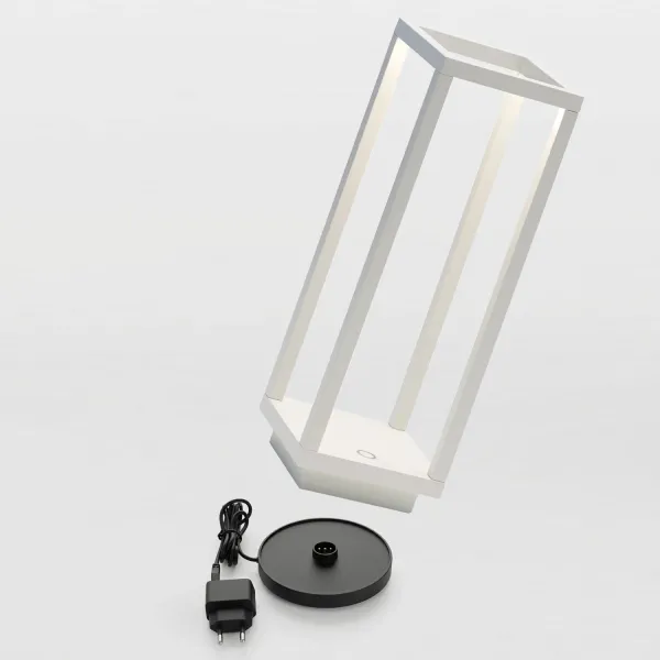 Zafferano Home – Lampada da Tavolo Ricaricabile Grigio Scuro