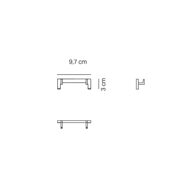 Zafferano Home – Kit Supporto da Parete Grigio Scuro