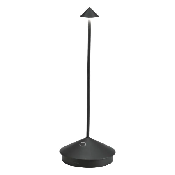 Zafferano Pina – Black Portable Rechargeable Table Lamp