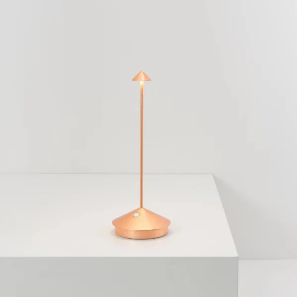 Zafferano Pina – Lampada da Tavolo Ricaricabile Portatile Foglia color Rame