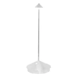 Zafferano Pina – Lampada da Tavolo Ricaricabile Lampes-à-porter Foglia color Argento