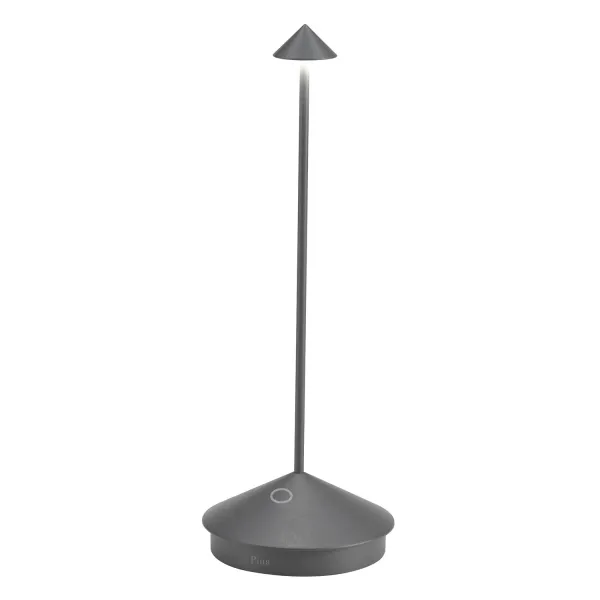 Zafferano Pina – Rechargeable Table Lamp Lampes-à-porter Dark Gray