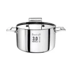 Pinti1929 3.0 Trimetallo Deep Saucepan with Stainless Steel Lid, 20cm