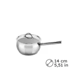 Mepra 1950 14cm 1.0L Stainless Steel Saucepan with Lid