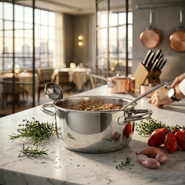 Mepra 1950 Deep Saucepan with 2 Handles, 28 cm, 8.7 litres, Stainless Steel with Lid