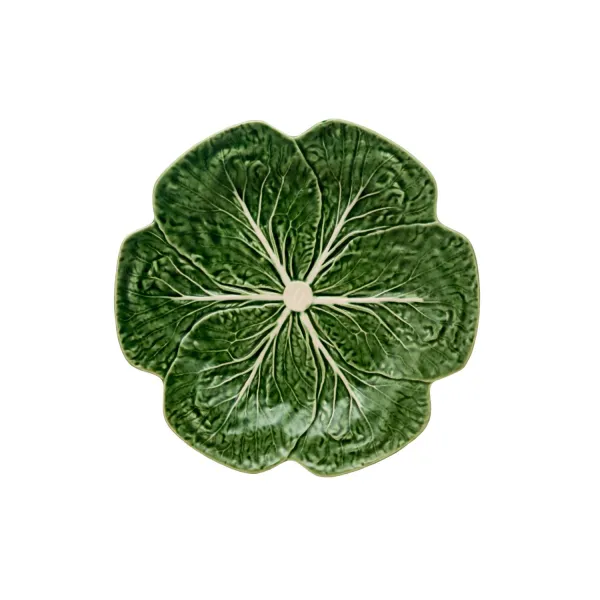 Bordallo Pinheiro Piatto piano verde a forma di cavolo 26.5 cm