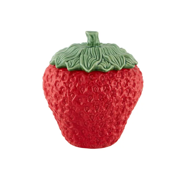 Bordallo Pinheiro zuppiera rossa a forma di fragola 4 litri