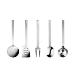 5-Piece Kitchen Set with Hook by Mepra × Pininfarina STILE — Polished Stainless Steel