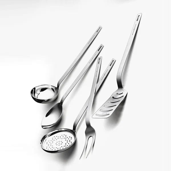 5-Piece Kitchen Set with Hook by Mepra × Pininfarina STILE — Polished Stainless Steel