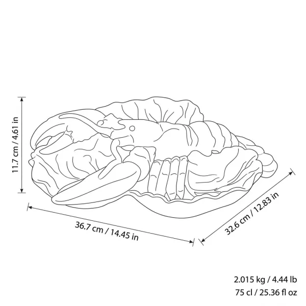Cabbage with Lobsters Appetizer Plate - Bordallo Pinheiro