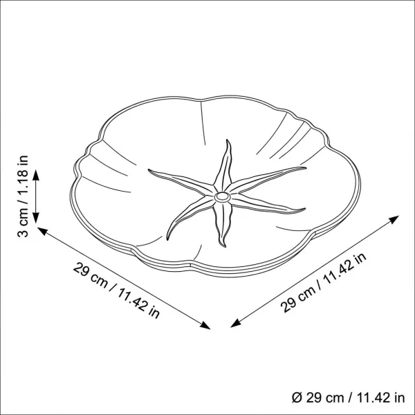 Bordallo Pinheiro Piatto piano pomodoro 29 cm