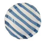 Set of 6 24cm Blue-Striped Ceramic Soup Plates, DolceVita Nastro by Arcucci