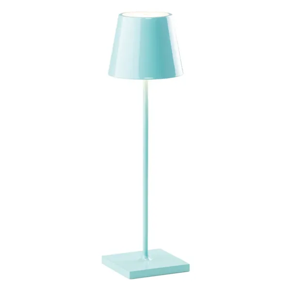Poldina Glossy lampada da tavolo portatile e ricaricabile Zafferano