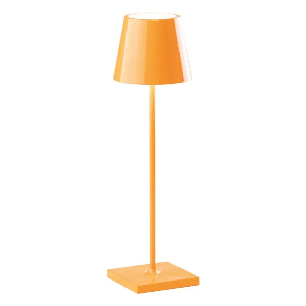 Poldina Glossy lampada da tavolo portatile e ricaricabile Zafferano