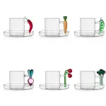 Set 6 Tazzine Caffè Con manico Verdura Vegetables Ichendorf