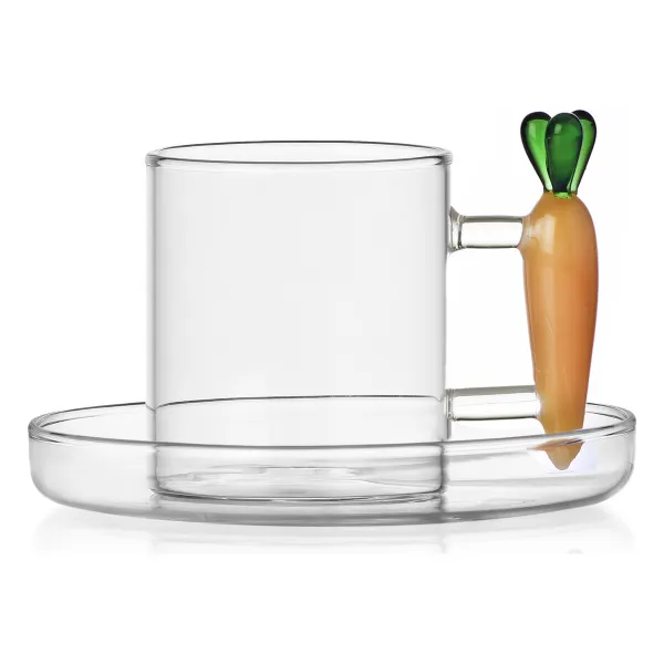 Set 6 Tazzine Caffè Con manico Verdura Vegetables Ichendorf