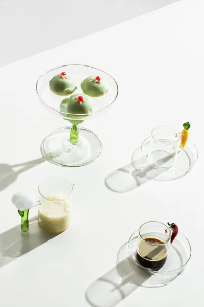 Set 6 Tazzine Caffè Con manico Verdura Vegetables Ichendorf