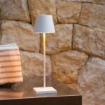 Poldina Bianca lampada da tavolo portatile ricaricabile a led Poldina Bianca lampada da tavolo portatile ricaricabile a led