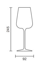 Etoilé Blanc set 6 calici vino bianco in vetro cristallino 570 cc.
