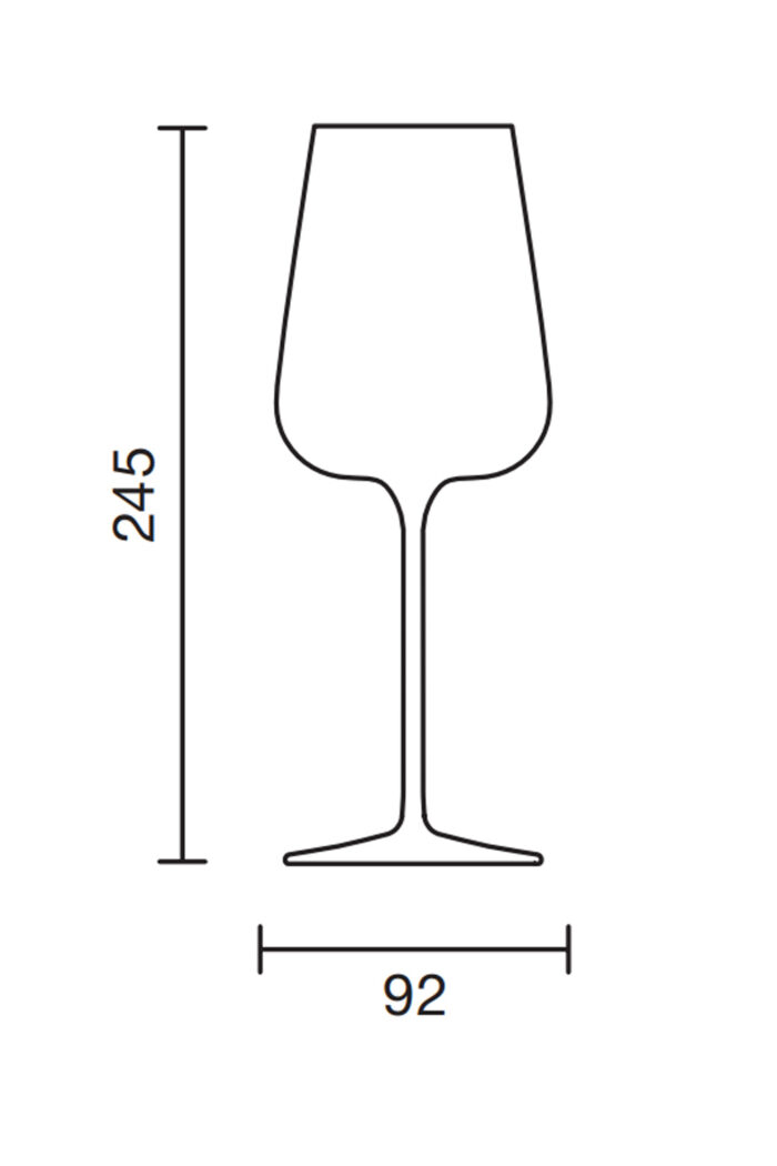 Etoilé Blanc Set 6 Calici Vino Bianco In Vetro Cristallino 570 Cc.