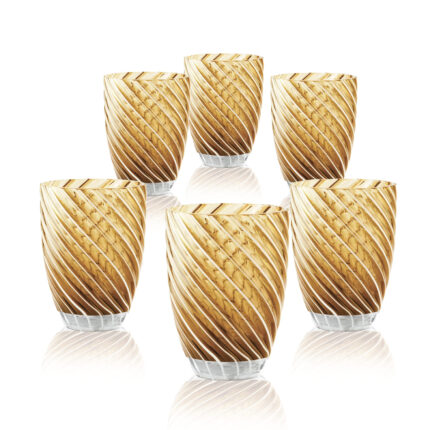 Vertigo Tumbler Amber White Set 6 bicchieri Italesse