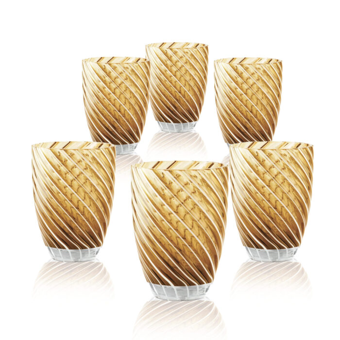 Vertigo Tumbler Amber White Set 6 bicchieri Italesse